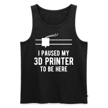 3D Drucker Drucken Hobby lustiger Spruch - Männer Premium Bio Tank Top - Schwarz - Vorne - AI Model Male 178 light (178cm)