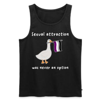Oie asexuée pour fierté asexuée Asexualité - Débardeur bio Premium Homme - noir - Devant - Michal (187cm)