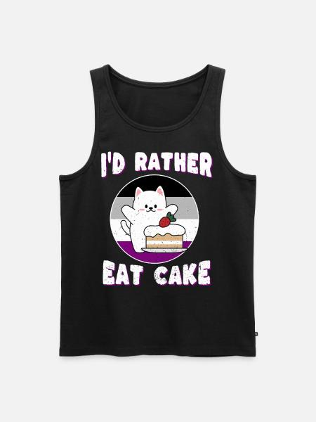 Asexualidad - Gato para Asexuales - Camiseta de tirantes ecológica prémium para hombre - negro