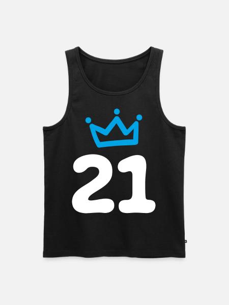 21st birthday - Men's Premium Organic Tank Top - black