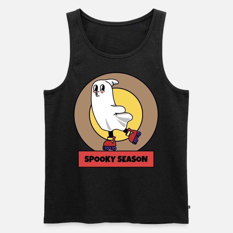 Fröhlicher Geist auf Rollschuhen - Männer Premium Bio Tank Top - Schwarz