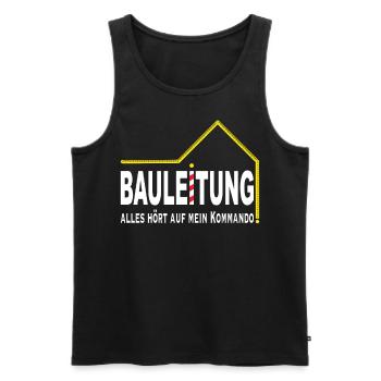 Bauleitung Häuslebauer für die ganze Familie - Männer Premium Bio Tank Top - Schwarz - Vorne - Michal (187cm)