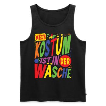 Mein Kostüm ist in der Wäsche Karneval - Männer Premium Bio Tank Top - Schwarz - Vorne - Michal (187cm)