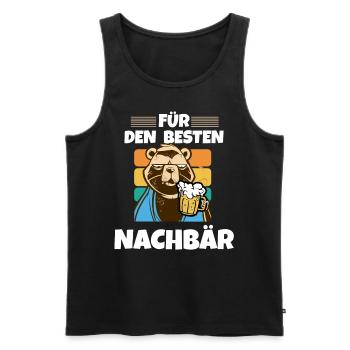 Einweihungsparty wegen Einzug für besten Nachbarn - Männer Premium Bio Tank Top - Schwarz - Vorne - Michal (187cm)