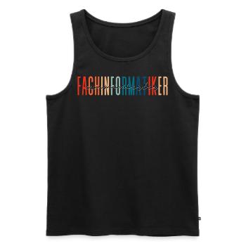 examinierter Fachinformatiker - buntes Design - Männer Premium Bio Tank Top - Schwarz - Vorne - AI Model Male 178 light (178cm)