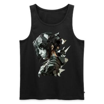 Anime No7 - Männer Premium Bio Tank Top - Schwarz - Vorne - Michal (187cm)