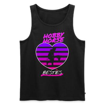 Hobby Horsing Geschenkidee Mädchen süß reiten - Männer Premium Bio Tank Top - Schwarz - Vorne - Michal (187cm)