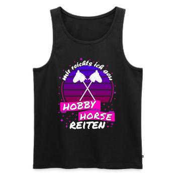 Hobby Horsing Mädchen Geschenk Steckenpferd reiten - Männer Premium Bio Tank Top - Schwarz - Vorne - Michal (187cm)