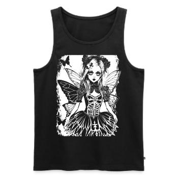 Fairycore Ästhetik Grunge Skelett Fee Goth G - Männer Premium Bio Tank Top - Schwarz - Vorne - Michal (187cm)