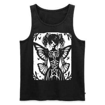 Fairycore Ästhetik Skelett Fee Goth Gothic G - Männer Premium Bio Tank Top - Schwarz - Vorne - AI Model Male 178 light (178cm)