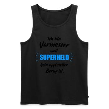 Vermessungstechniker Vermessungsingenieur Spruch - Männer Premium Bio Tank Top - Schwarz - Vorne - Michal (187cm)