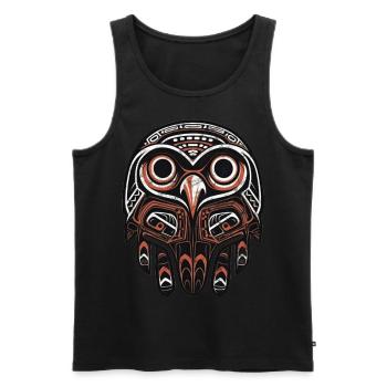 Adler Haida Indianer Symbol Vogel Tier Totem Falke - Männer Premium Bio Tank Top - Schwarz - Vorne - Michal (187cm)