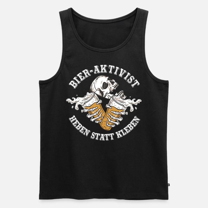 Bier Aktivist - Männer Premium Bio Tank Top - Schwarz
