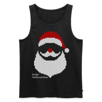 Santa Claus (Merry Christmas Knitting Edition) - Men's Premium Organic Tank Top - black - Front - AI Model Male 178 light (178cm)