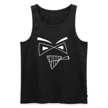 Chill' mal Bro white - Weska Face Collection - Débardeur bio Premium Homme - noir - Devant - Michal (187cm)