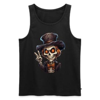 Partys, Süßigkeiten - Männer Premium Bio Tank Top - Schwarz - Vorne - Michal (187cm)