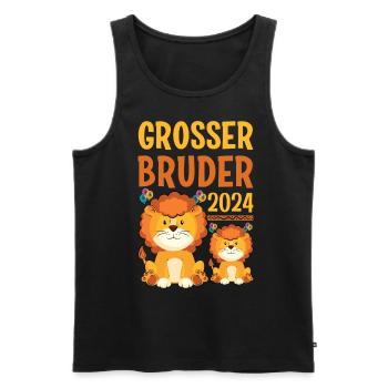 Kinder Junge Mädchen Kindergarten Ninja - Männer Premium Bio Tank Top - Schwarz - Vorne - Michal (187cm)