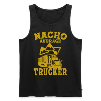 trucker truck driver camion nacho average - Men's Premium Organic Tank Top - black - Front - AI Model Male 178 light (178cm)