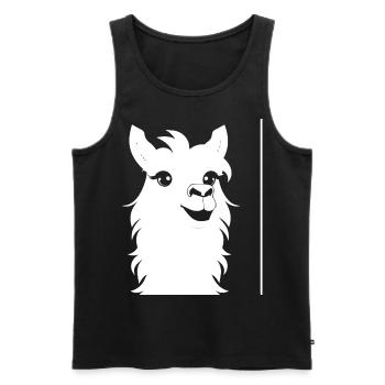 Funny Llama Silhouette Cheeky Fun Llamas - Men's Premium Organic Tank Top - black - Front - Michal (187cm)