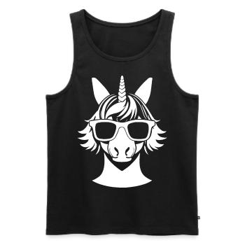 Licornes Anime Licorne Manga Conte de fées Lunettes de soleil - Débardeur bio Premium Homme - noir - Devant - AI Model Male 178 light (178cm)