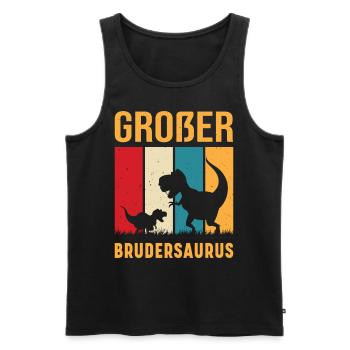 Kinder Junge Mädchen Kindergarten Ninja - Männer Premium Bio Tank Top - Schwarz - Vorne - Michal (187cm)