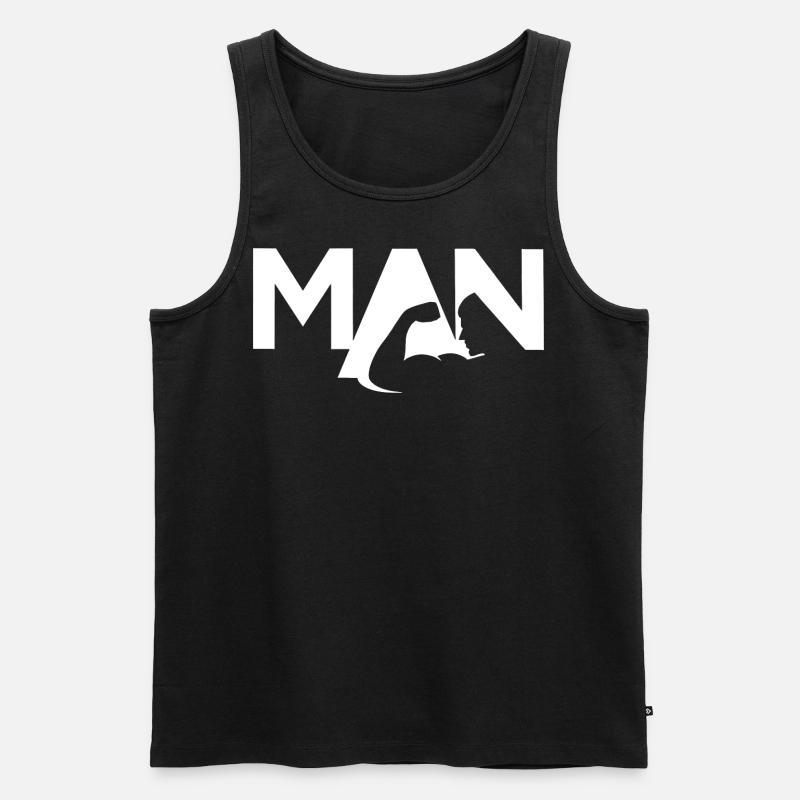 The Manly Man - Männer Premium Bio Tank Top - Schwarz