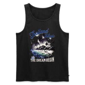 Thaïlande Magic Que le rêve commence - Débardeur bio Premium Homme - noir - Devant - Michal (187cm)