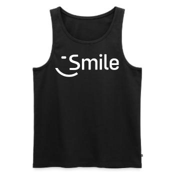 Smile - Men's Premium Organic Tank Top - black - Front - AI Model Male 178 light (178cm)