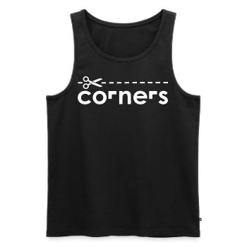 Cutting Corners - Männer Premium Bio Tank Top - Schwarz - Vorne - AI Model Male 178 light (178cm)