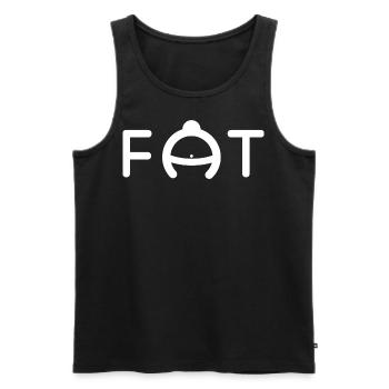 Fat - Men's Premium Organic Tank Top - black - Front - AI Model Male 178 light (178cm)