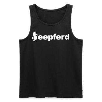 Seepferd - Männer Premium Bio Tank Top - Schwarz - Vorne - AI Model Male 178 light (178cm)