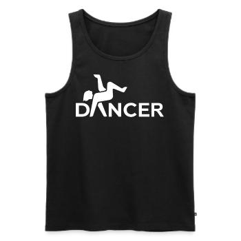 Dancer - Men's Premium Organic Tank Top - black - Front - AI Model Male 178 light (178cm)