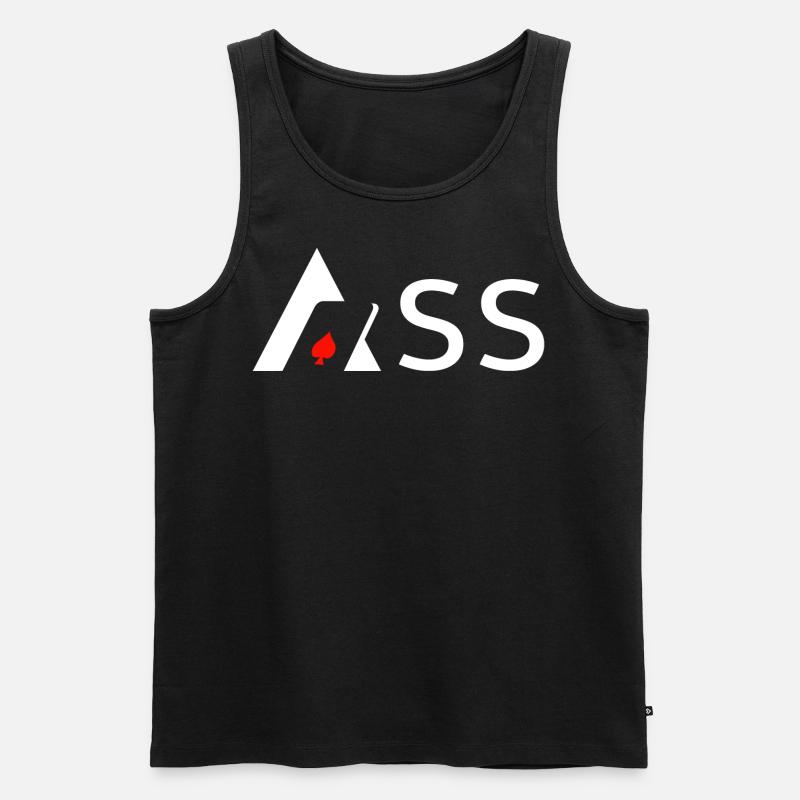 Ass - Männer Premium Bio Tank Top - Schwarz