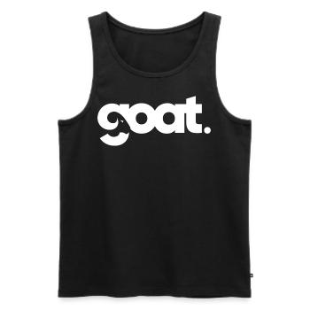Goat - Greatest of all time - Men's Premium Organic Tank Top - black - Front - AI Model Male 178 light (178cm)