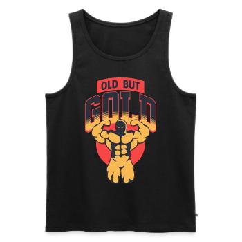 Old but Gold Gym Bodybuiling - Männer Premium Bio Tank Top - Schwarz - Vorne - Michal (187cm)