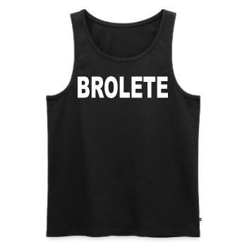 Brolete - the bro Athlete - Männer Premium Bio Tank Top - Schwarz - Vorne - Michal (187cm)