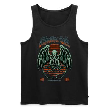 Grüner Kaiju - Cthulhu Kult Lovecraft Necronomicon - Männer Premium Bio Tank Top - Schwarz - Vorne - AI Model Male 178 light (178cm)