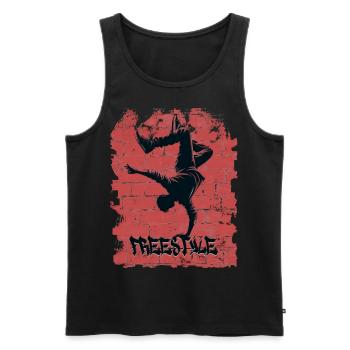 Freestyle - Men's Premium Organic Tank Top - black - Front - AI Model Male 178 light (178cm)