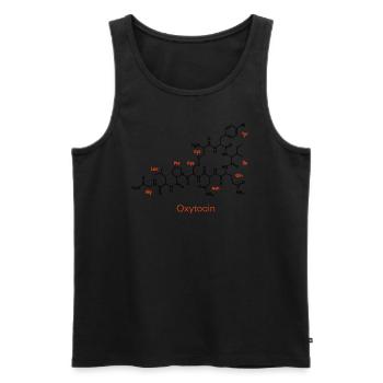 Molekül Chemie Labor Liebe Oxytocin orange - Männer Premium Bio Tank Top - Schwarz - Vorne - Michal (187cm)