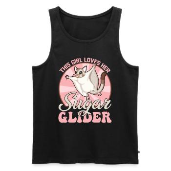 sugar, glider, gliders, love, cute, - Men's Premium Organic Tank Top - black - Front - Michal (187cm)