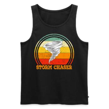 storm, chaser, weather, design, meteorologist, - Männer Premium Bio Tank Top - Schwarz - Vorne - AI Model Male 178 light (178cm)