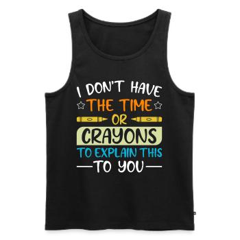 Laugh and Learn: Teacher Humor and School Jokes - Men's Premium Organic Tank Top - black - Front - AI Model Male 178 light (178cm)