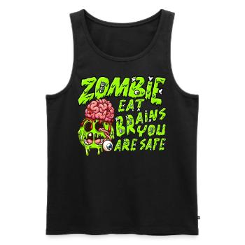 Zombie Heartbeat: Unique Design for Halloween - Männer Premium Bio Tank Top - Schwarz - Vorne - AI Model Male 178 light (178cm)