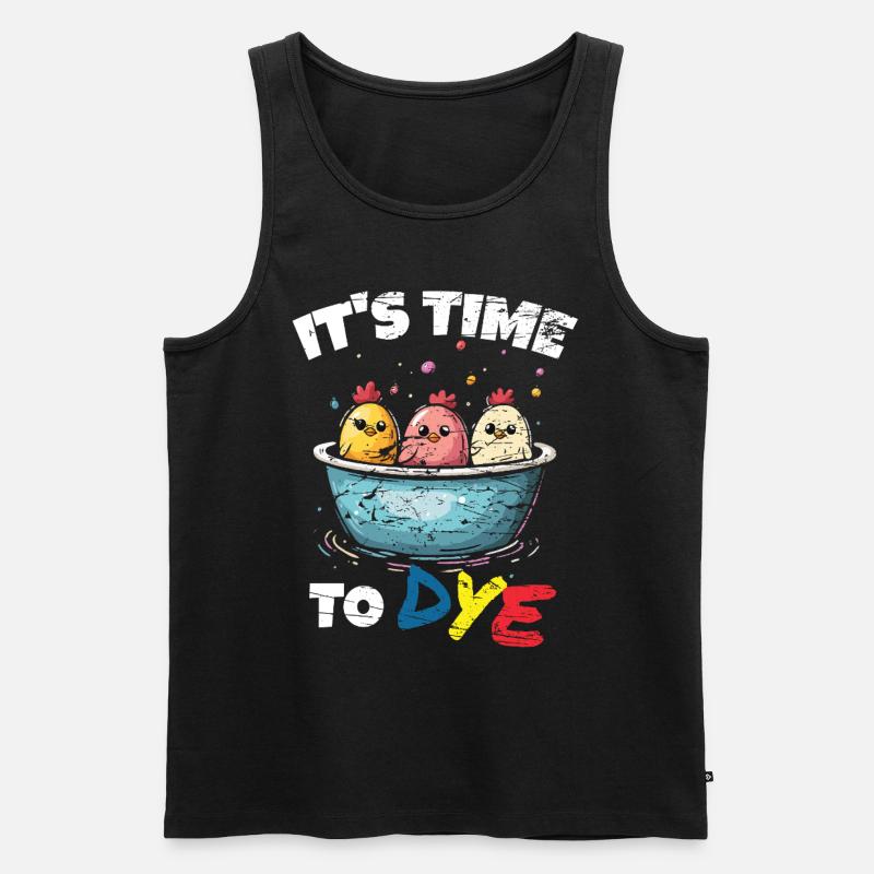 Funny Egg Dyeing Colors For Easter Artists - Men's Premium Organic Tank Top - black