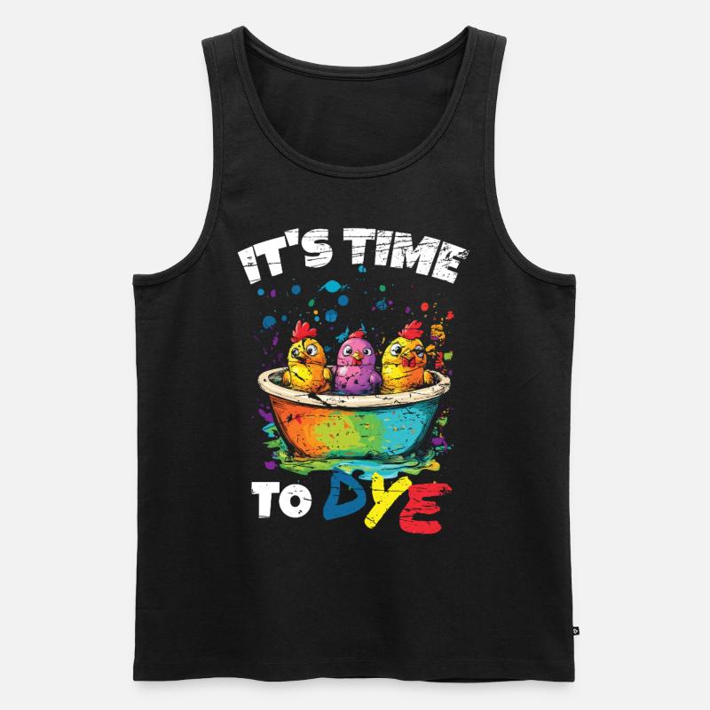 Ostern Eier Färben Ostereier - Männer Premium Bio Tank Top - Schwarz