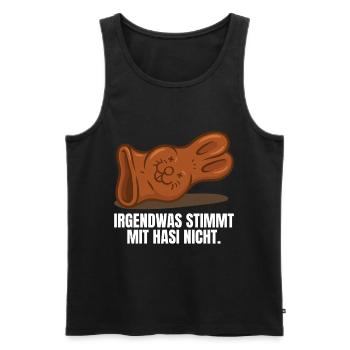 Schokoladenhase Ostern - Männer Premium Bio Tank Top - Schwarz - Vorne - AI Model Male 178 light (178cm)