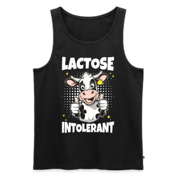 Laktose intolerant lustige Milch Kuh Meme - Männer Premium Bio Tank Top - Schwarz - Vorne - AI Model Male 178 light (178cm)