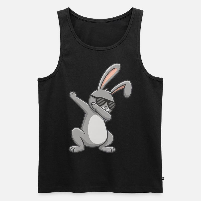 Lapin de Pâques Dab Pâques - Débardeur bio Premium Homme - noir