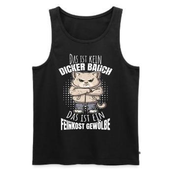 Dicker Bauch lustiger Spruch - Männer Premium Bio Tank Top - Schwarz - Vorne - AI Model Male 178 light (178cm)