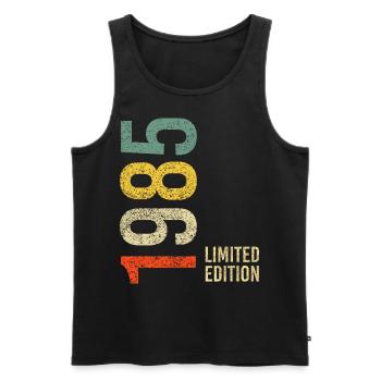 40th Birthday Man Woman 40 Years 1985 Decoration Funny - Men's Premium Organic Tank Top - black - Front - Michal (187cm)